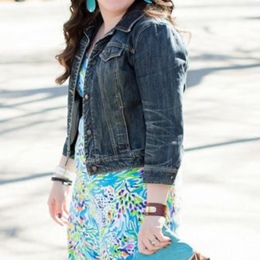 Lilly Pulitzer Denim Jacket Sz L